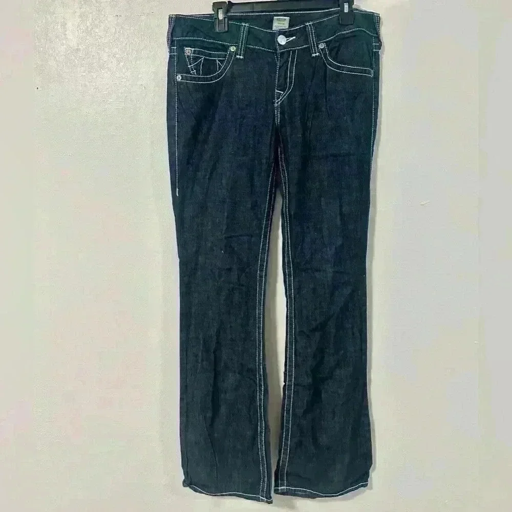 True Religion Brand Jeans Mens Dark Wash Bootcut Denim Size 31 Made in USA